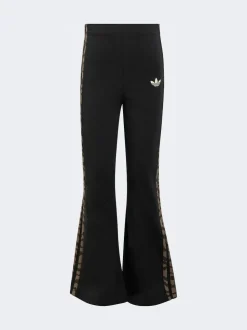 adidas Originals Brown Animal Top and Flared Legging Little Kids Set