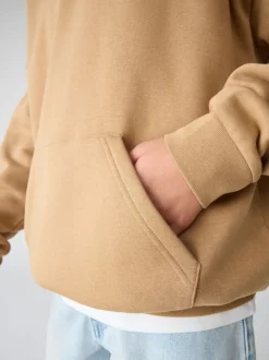adidas Originals Brown Loose Fleece Kids Hoodie