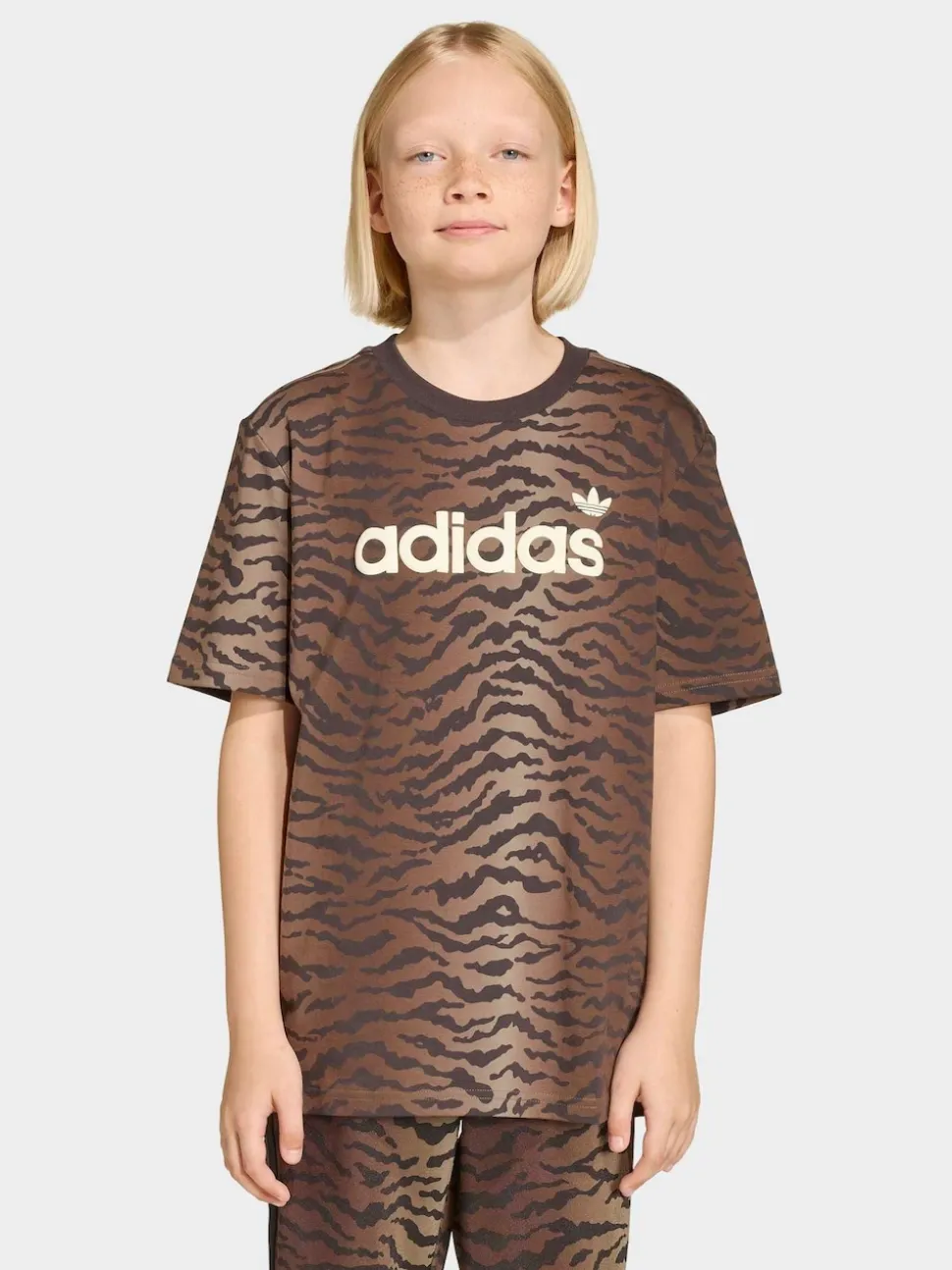 adidas Originals Brown Oversized Animal T-Shirt