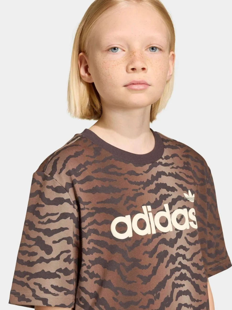 adidas Originals Brown Oversized Animal T-Shirt