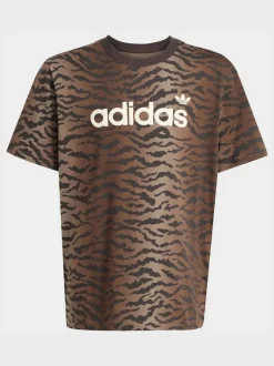 adidas Originals Brown Oversized Animal T-Shirt