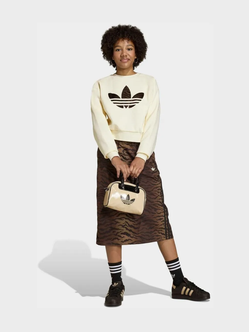 adidas Originals Cream Loose Boxy Sweatshirt