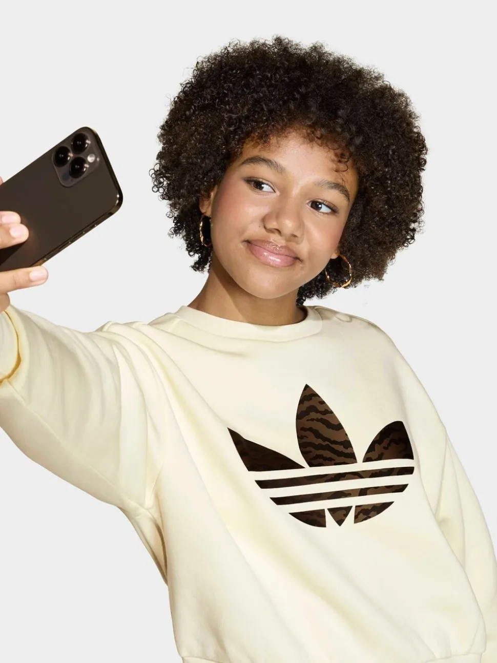 adidas Originals Cream Loose Boxy Sweatshirt