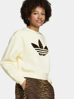 adidas Originals Cream Loose Boxy Sweatshirt