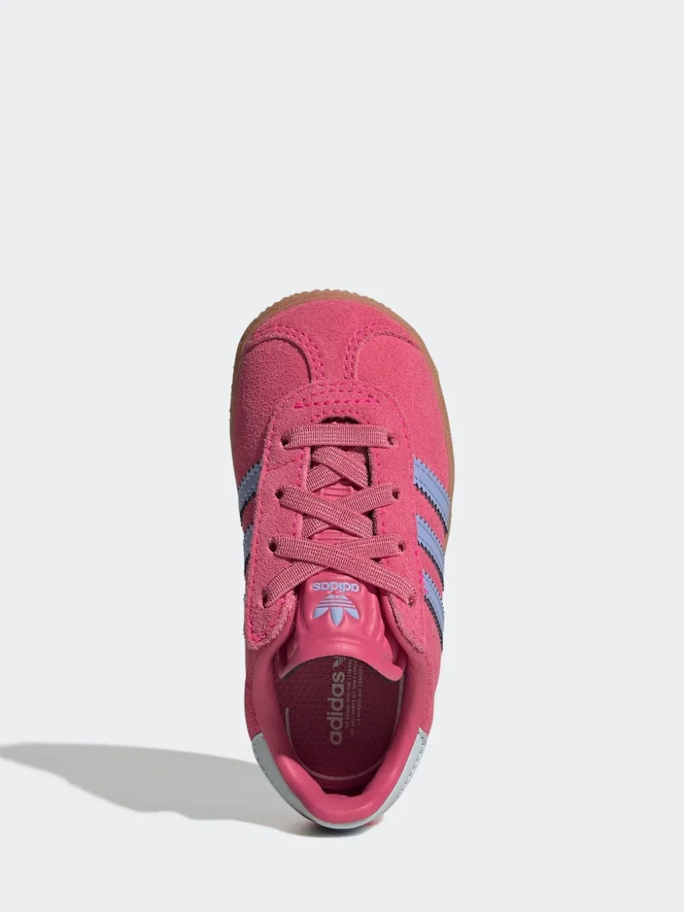 adidas Originals Dark Pink Gazelle Comfort Closure Elastic Laces Infant Trainers