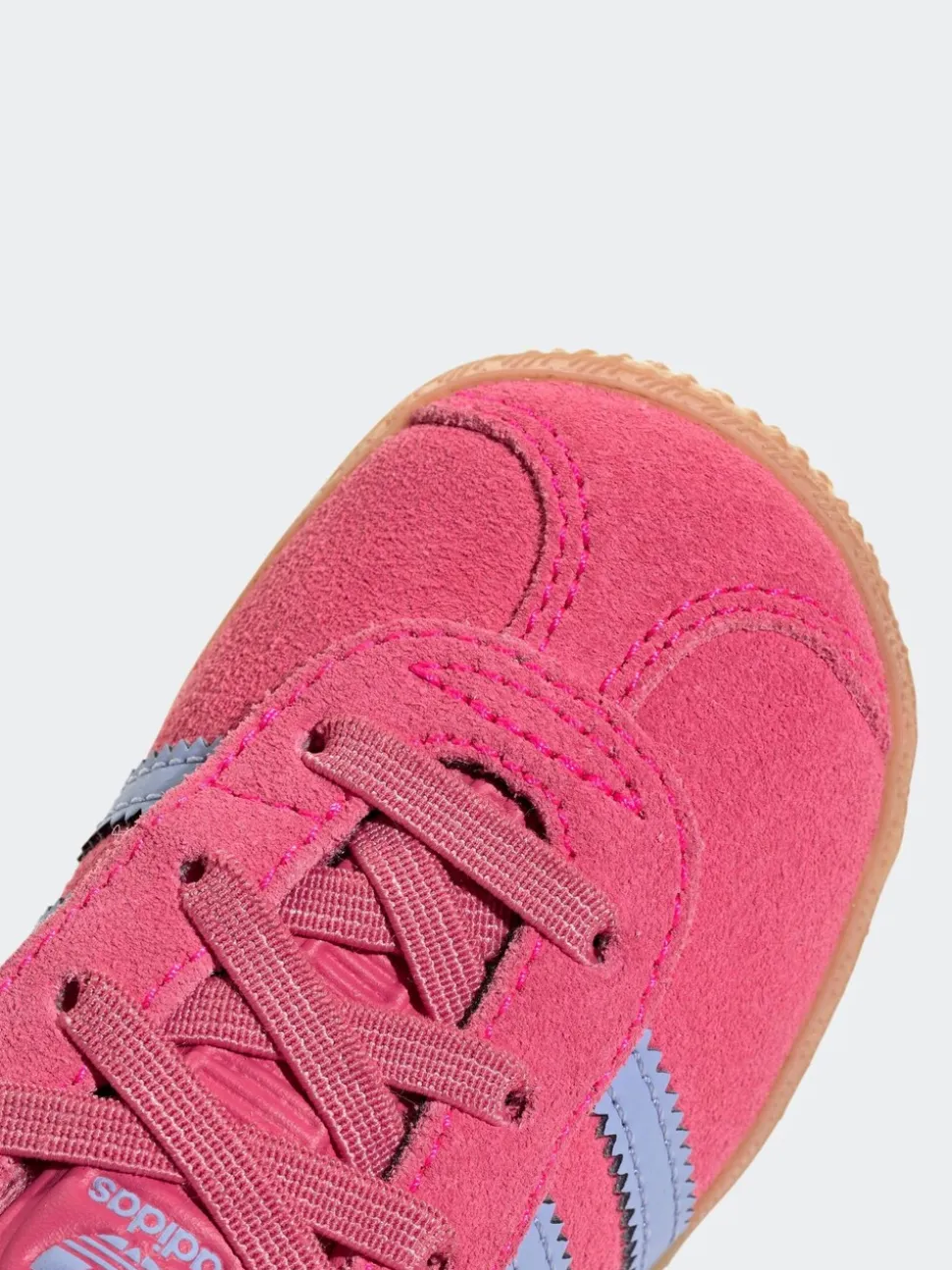 adidas Originals Dark Pink Gazelle Comfort Closure Elastic Laces Infant Trainers