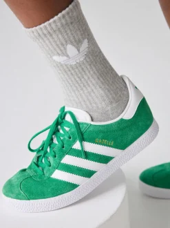 adidas Originals Green/White Junior Gazelle Trainers