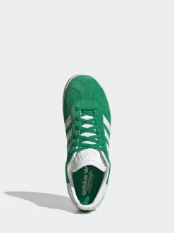 adidas Originals Green/White Junior Gazelle Trainers