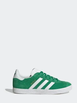 adidas Originals Green/White Junior Gazelle Trainers