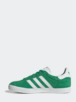 adidas Originals Green/White Junior Gazelle Trainers