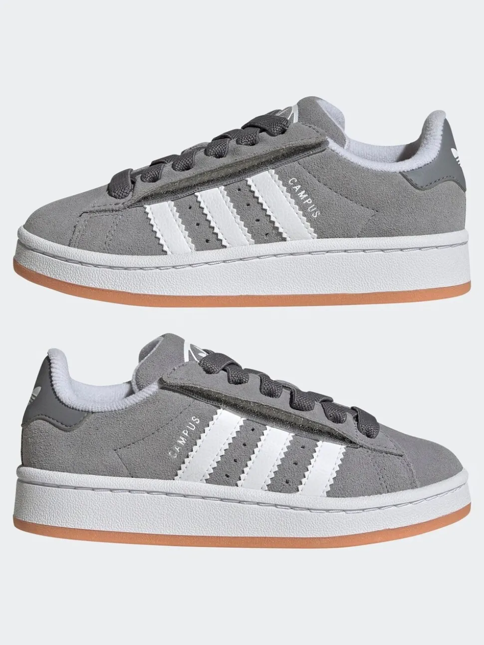 adidas Originals Grey Campus 00S Comfort Closure Elastic Lace Shoes