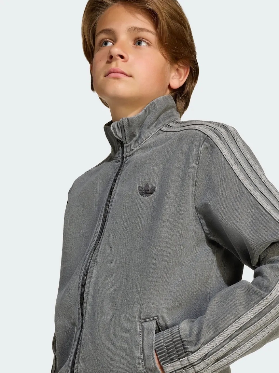 adidas Originals Grey Firebird Track Top Denim