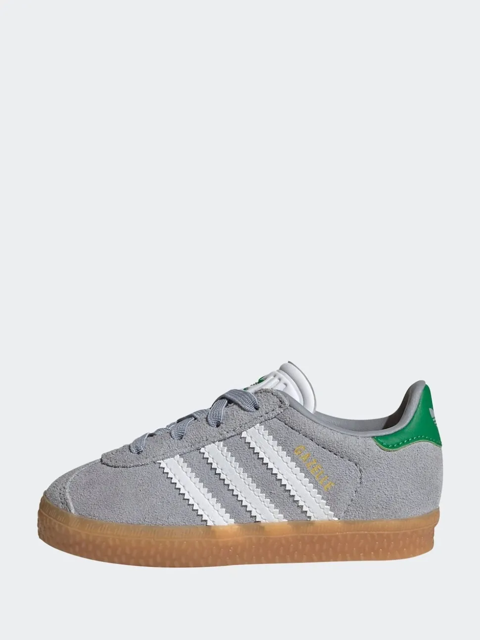 adidas Originals Grey Gazelle Comfort Closure Elastic Laces Infant Trainers