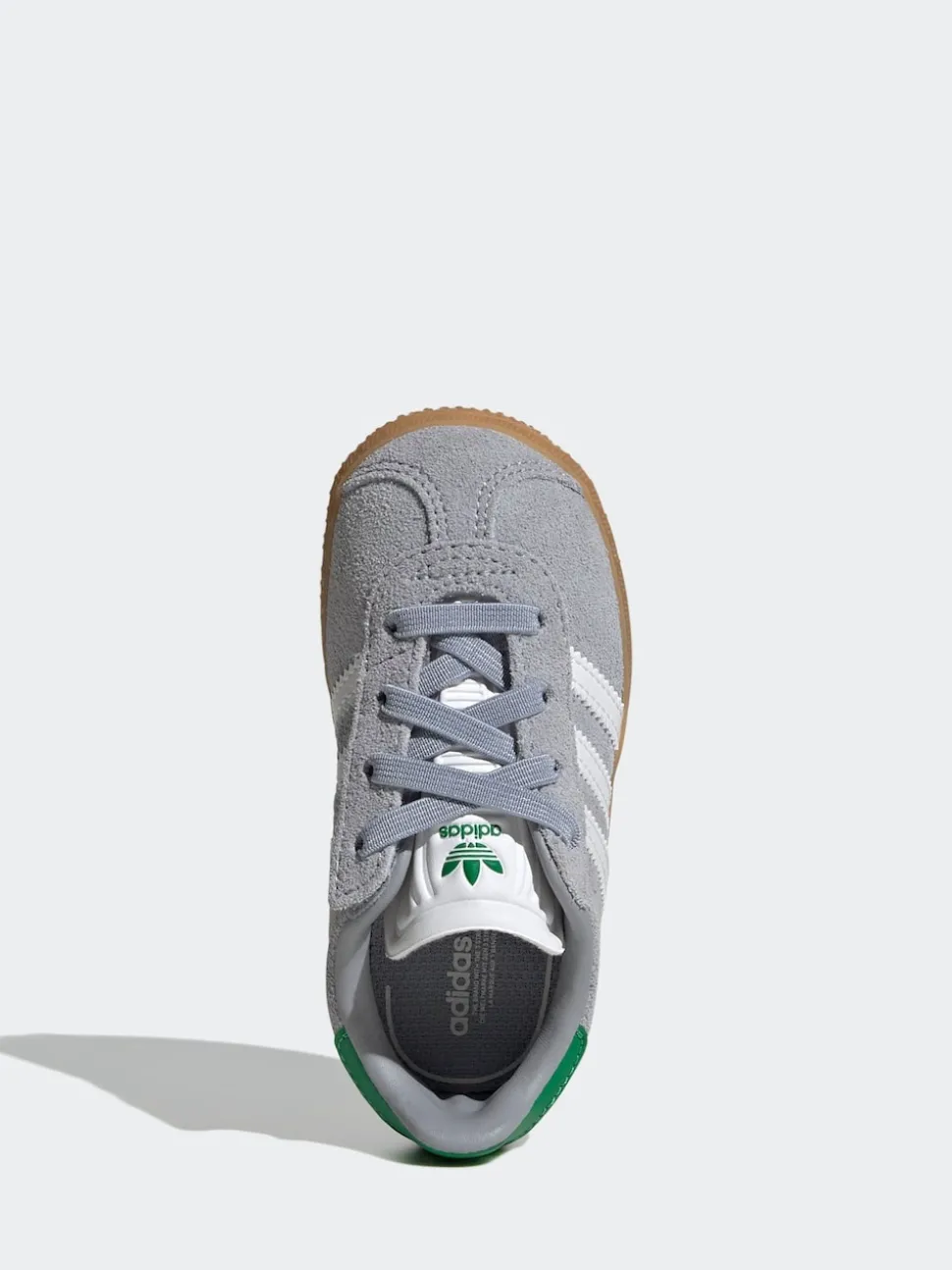 adidas Originals Grey Gazelle Comfort Closure Elastic Laces Infant Trainers