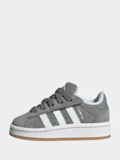 adidas Originals Grey Light Campus 00s Comfort Closure Elastic Lace Infant Trainers