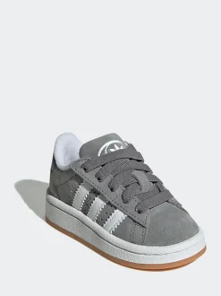 adidas Originals Grey Light Campus 00s Comfort Closure Elastic Lace Infant Trainers