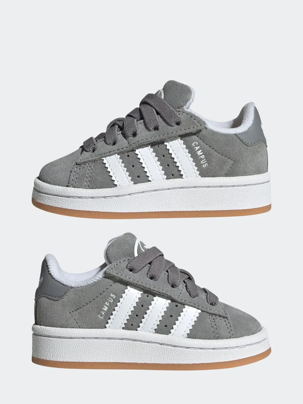 adidas Originals Grey Light Campus 00s Comfort Closure Elastic Lace Infant Trainers