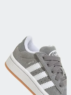 adidas Originals Grey Light Campus 00s Comfort Closure Elastic Lace Infant Trainers