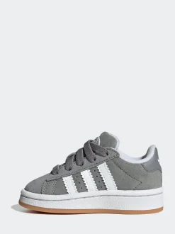 adidas Originals Grey Light Campus 00s Comfort Closure Elastic Lace Infant Trainers