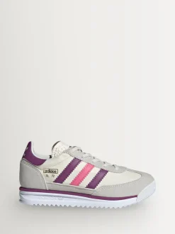 adidas Originals Grey/Purple/Pink SL 72 RS Elastic Laces Trainers
