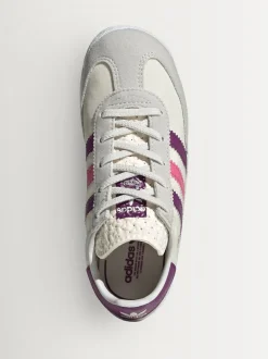 adidas Originals Grey/Purple/Pink SL 72 RS Elastic Laces Trainers