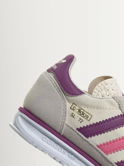 adidas Originals Grey/Purple/Pink SL 72 RS Elastic Laces Trainers