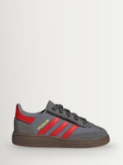 adidas Originals Grey/Red Handball Special Comfort Closure Elastic Lace Infant Trainers