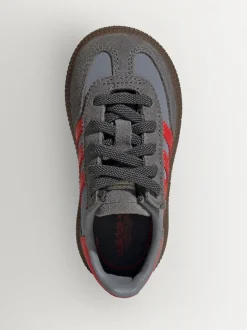 adidas Originals Grey/Red Handball Special Comfort Closure Elastic Lace Infant Trainers