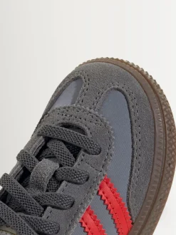 adidas Originals Grey/Red Handball Special Comfort Closure Elastic Lace Infant Trainers