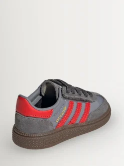 adidas Originals Grey/Red Handball Special Comfort Closure Elastic Lace Infant Trainers