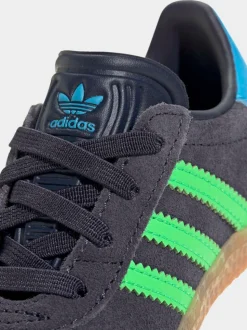 adidas Originals Navy Blue Gazelle Comfort Closure Elastic Laces Infant Trainers