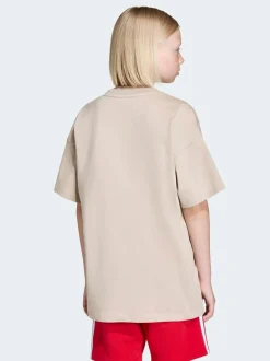 adidas originals Neutral Oversized Cutline V-Neck T-Shirt