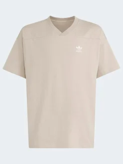 adidas originals Neutral Oversized Cutline V-Neck T-Shirt