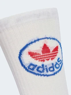 adidas Originals Off White Trefoil Liner Socks 3 Pack