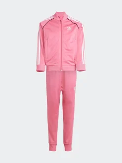 adidas Originals Pink Adicolor SST Little Kids Tracksuit
