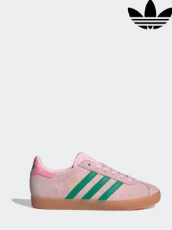 adidas Originals Pink Gazelle Lace Junior Trainers