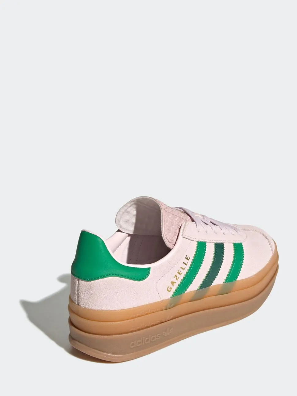 adidas Originals Pink/Green Gazelle Bold Lace Junior Trainers