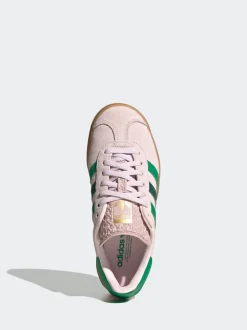 adidas Originals Pink/Green Gazelle Bold Lace Junior Trainers