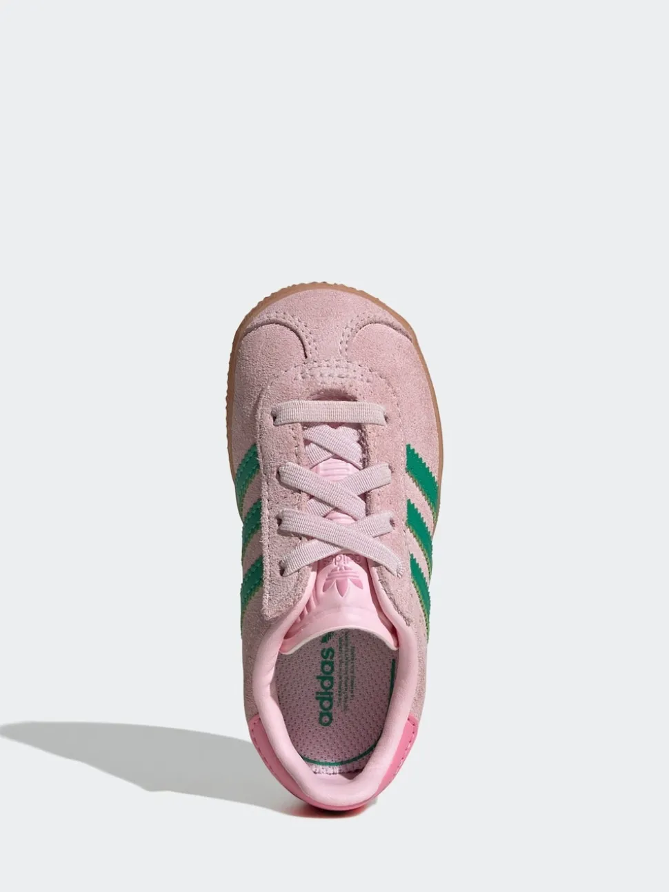adidas Originals Pink/Green Gazelle Comfort Closure Elastic Laces Infant Trainers