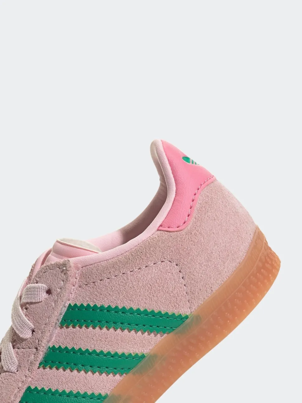 adidas Originals Pink/Green Gazelle Comfort Closure Elastic Laces Infant Trainers