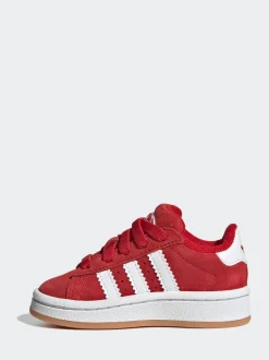 adidas Originals Red Campus 00s Comfort Closure Elastic Lace Infant Trainers
