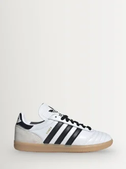 adidas Originals White/Black Samba JP Junior Trainers