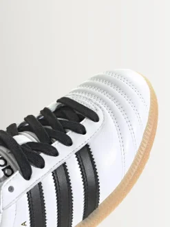 adidas Originals White/Black Samba JP Junior Trainers