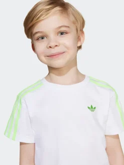 adidas Originals White/Black x Minecraft Little Kids Shorts and T-Shirt Set