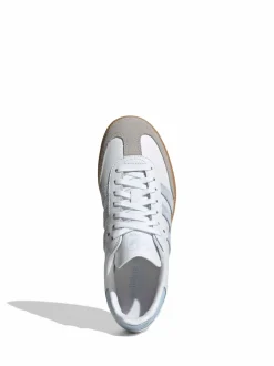 adidas Originals White/Grey/Pale Blue Samba OG Junior Trainers