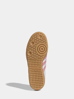 adidas Originals White/Pink Samba OG Junior Trainers