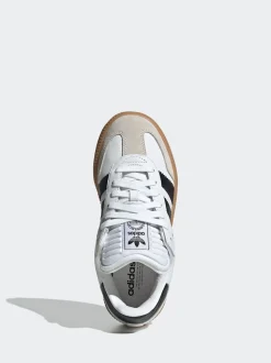 adidas Originals White Samba XLG Lace Junior Trainers