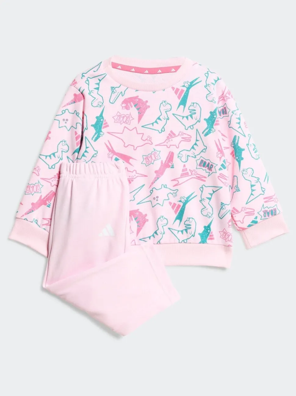 adidas Pink Essentials Adiraptor French Terry Infant Kids Joggers Set