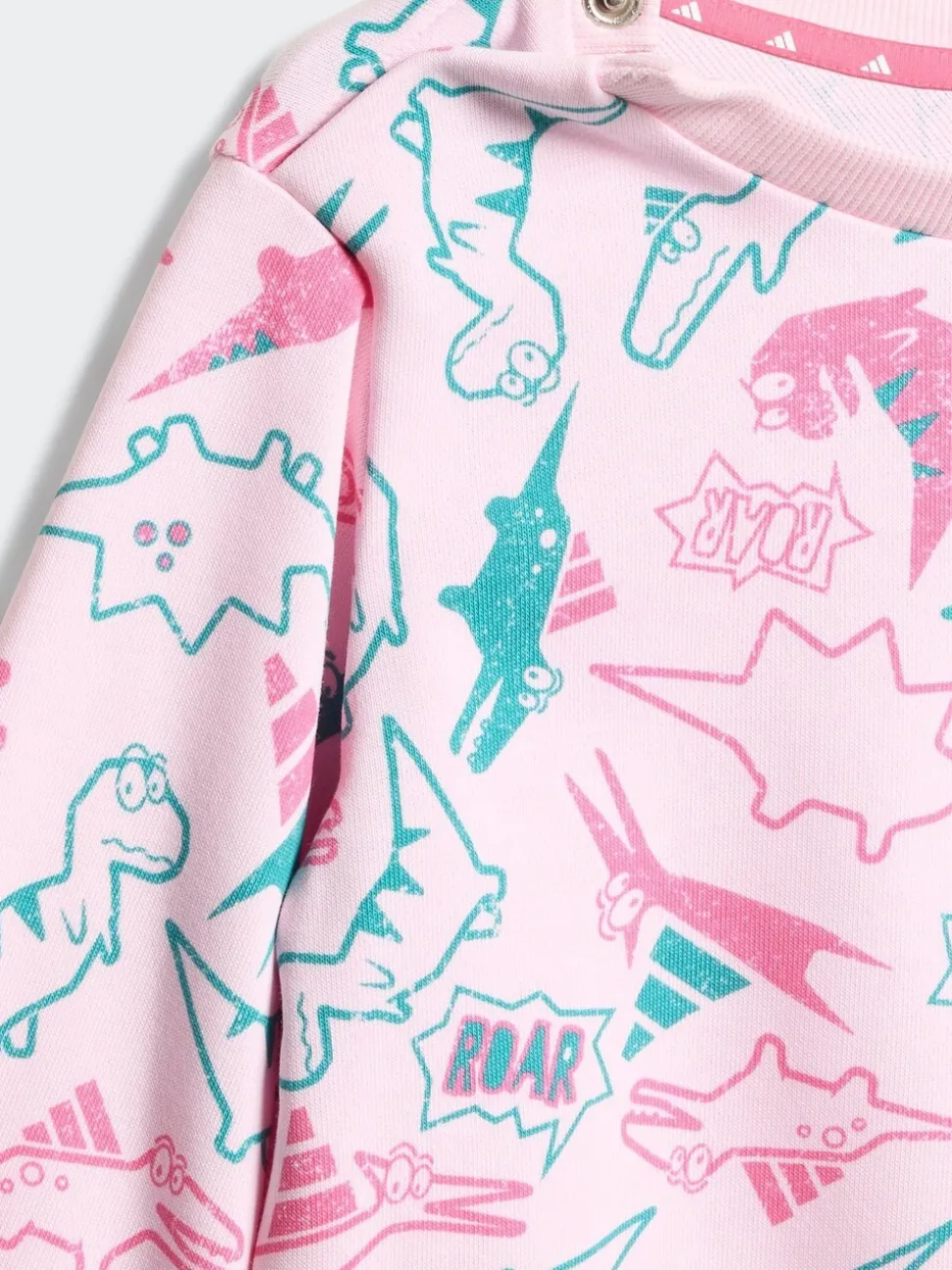 adidas Pink Essentials Adiraptor French Terry Infant Kids Joggers Set