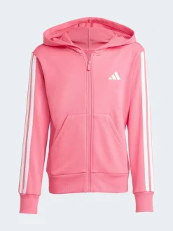 adidas Pink Essentials Full Zip Hoodie